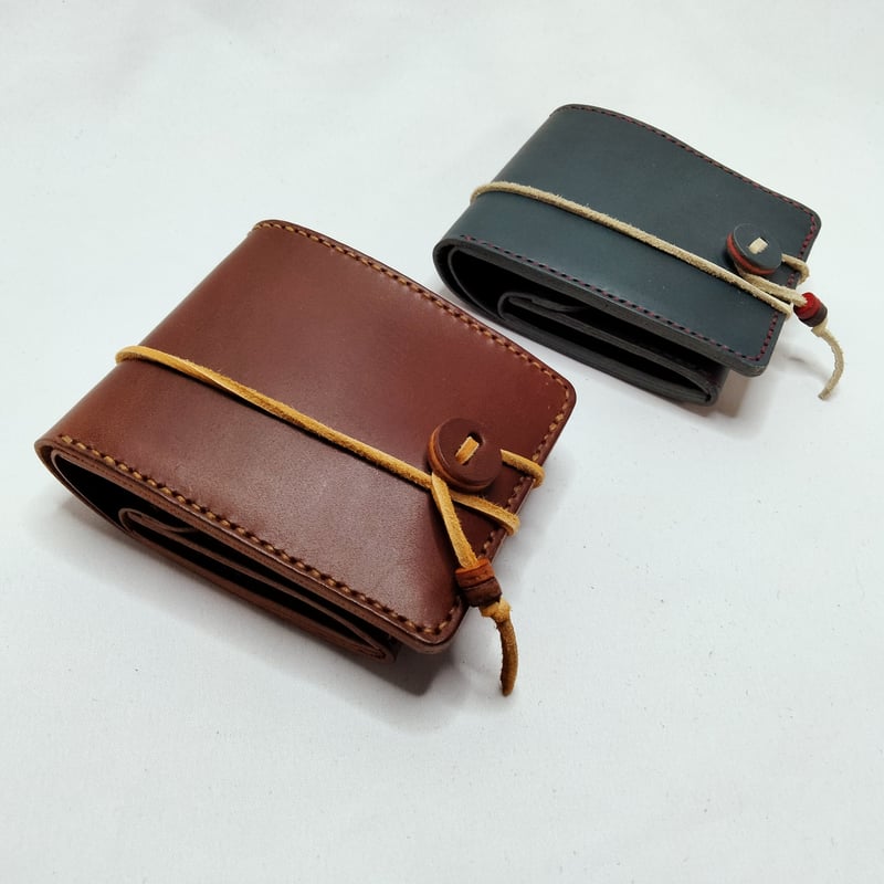 革コンチョの2つ折りウォレット 全8色 | 革小物 ng