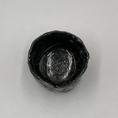 穂高隆児　墨流塩釉ぐい呑