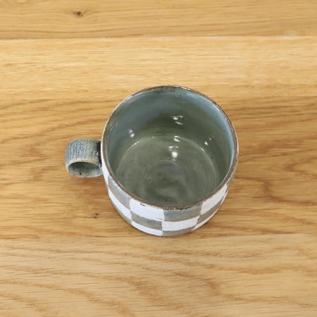 切立マグカップ（市松模様）
