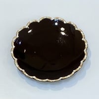 市野麻由子　花皿　黒・小