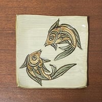 陶芸 城　角皿　6寸