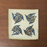 陶芸 城　角皿 6寸