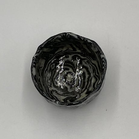 穂高隆児　墨流塩釉ぐい呑