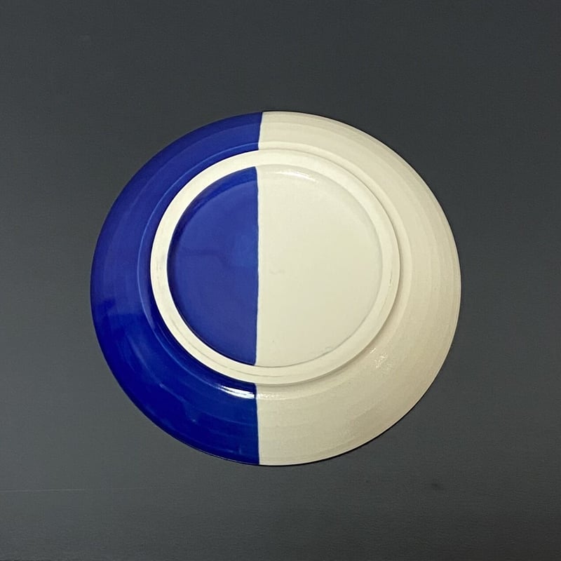 高江洲陶磁器 唐草模様皿 青・7寸 | 久遠