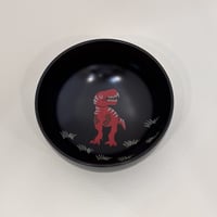 奥の麻衣子　漆絵椀　ティラノサウルス