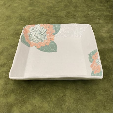 西端春奈　紫陽花白角皿　②