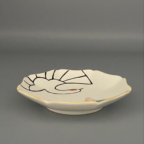 香田昌惠　縁起物皿　つるかめ