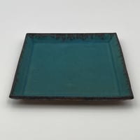 加藤輝雄　角皿　トルコブルー