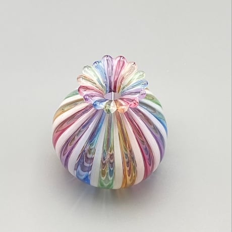 ガラス工房るん　虹こぼれ種花器
