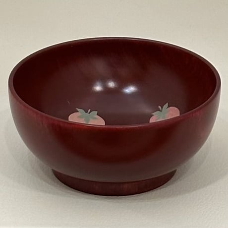 奥の麻衣子　漆絵子供椀　いちご