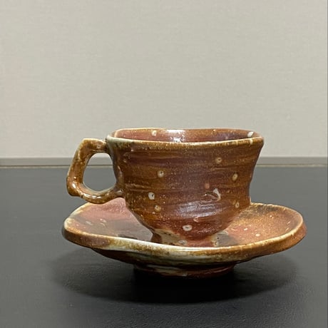新学　焼〆コーヒー碗皿A