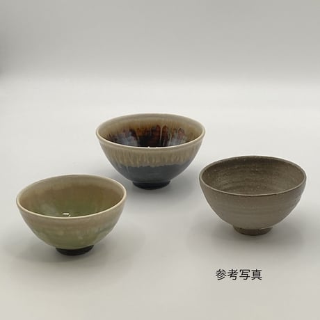市野秀作　灰釉飯碗