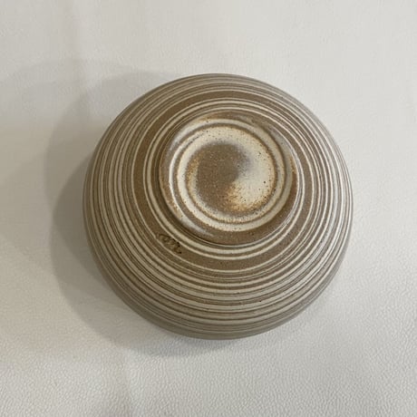 清水万佐年　練込汲出茶碗　ブルー
