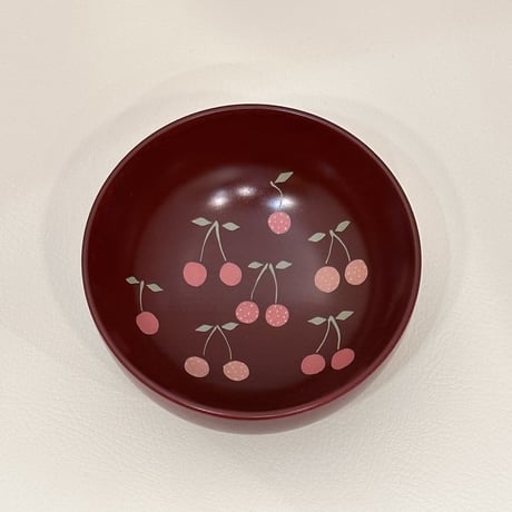 奥の麻衣子　漆絵子供椀　さくらんぼ
