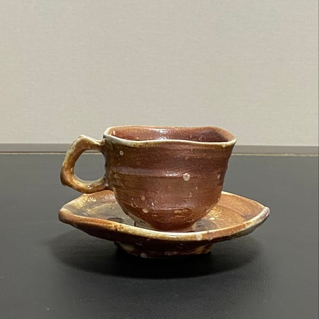 新学　焼〆コーヒー碗皿B