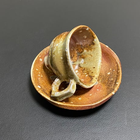 新学　焼〆コーヒー碗皿A