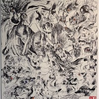 至剛 SHIKO  ライブペイント　キャンバス画