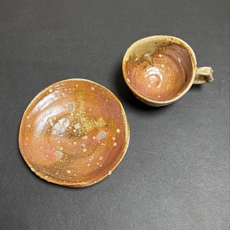 新学　焼〆コーヒー碗皿A