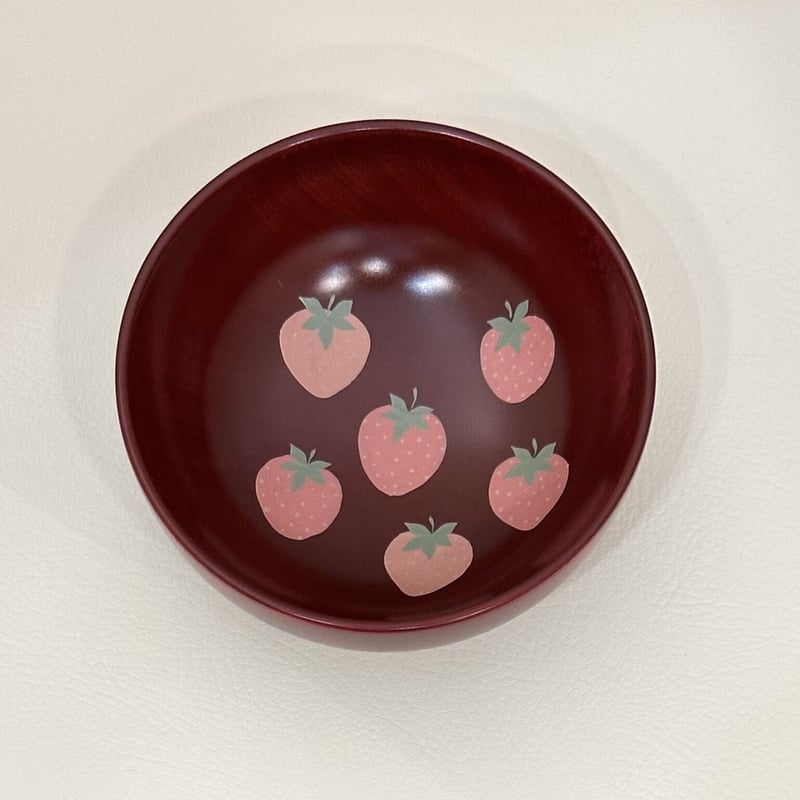 奥の麻衣子 漆絵子供椀 いちご | 久遠