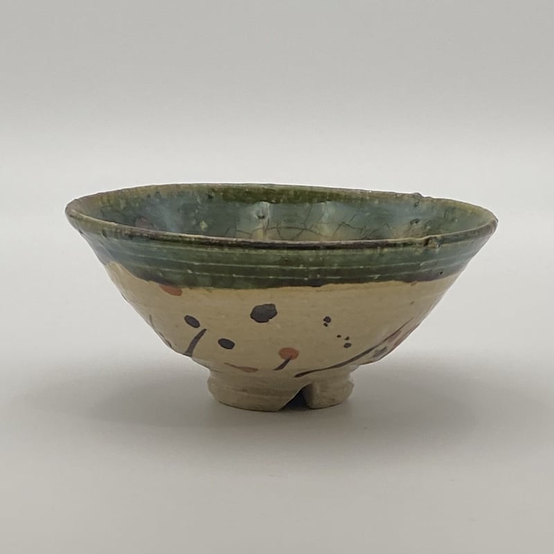 【新品、未使用品】穂高隆二　織部茶碗 穂高隆児 織部茶碗 | 久遠