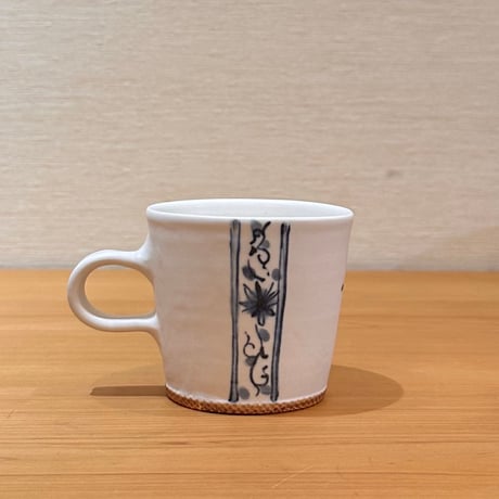 樋口萌　染付帯コーヒーカップ