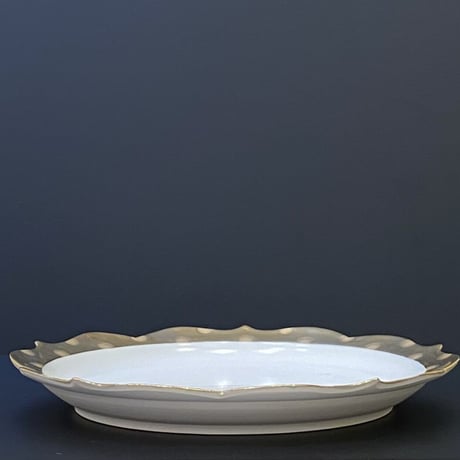 山口由次　彩華ケーキ皿　金