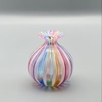 ガラス工房るん　虹こぼれ種花器