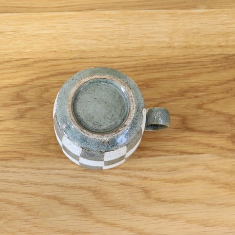 切立マグカップ（市松模様）