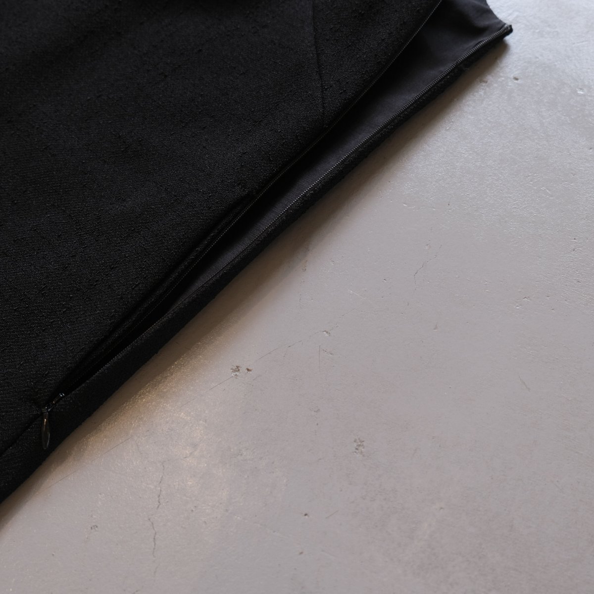 SINME ツイードVネックワンピース ブラック S23AW-15 | geep