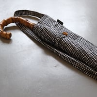 bonbonstore   ニューベーシック長傘　ドローイングチェック（ブラック）