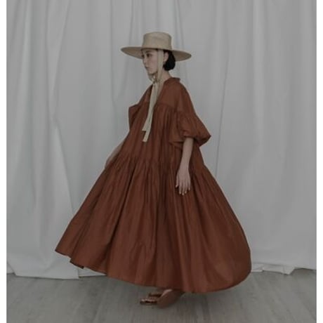 THOMAS MAGPIE　silk one-piece【2222405】  BROWN