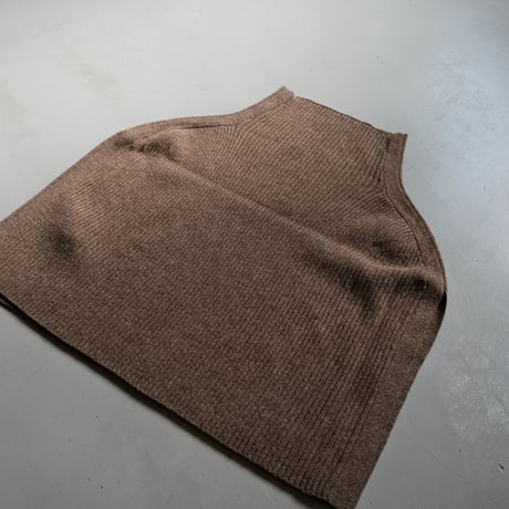 R JUBILEE 　 Layered Knit Cardigan　D/BROWN　RJ21083002