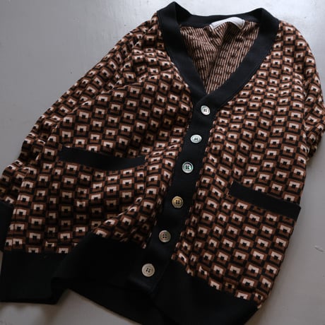 THOMASMGPIE　トーマスマグパイ　BLOCK W　JACQUARD　CARDIGAN　2213708