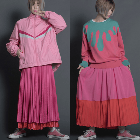 THOMAS MAGPIE　satin pleats skirt【2214614】