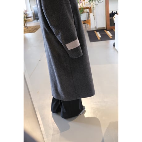 Thomas magpie angora shaggy long coat  c.gray