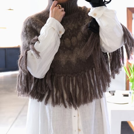 BATONER　 Women MOHAIR NORDIC CAPE    BN-22FL-051