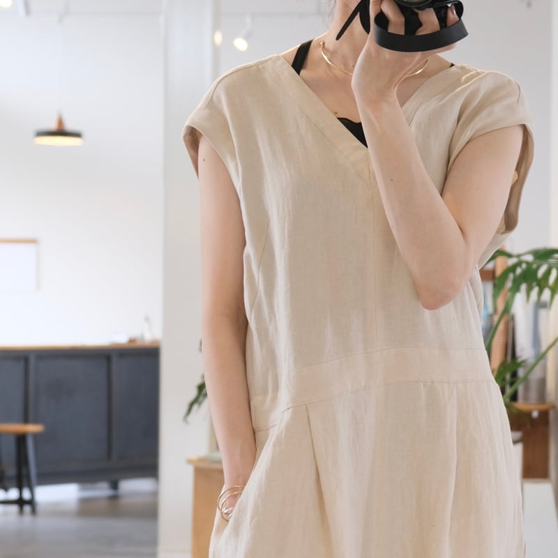 SINME Vネックオールインワン SS16-12 キナリ | geep