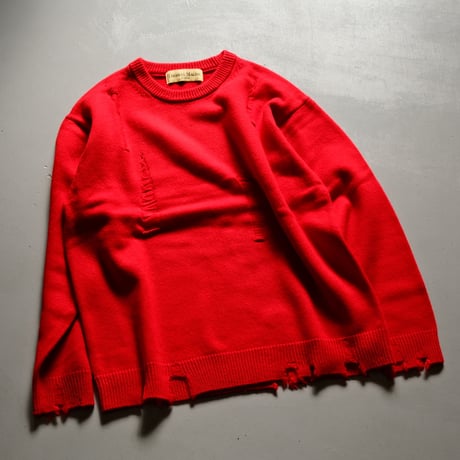 THOMAS MAGPIE　damage crew neck knit【2223709】