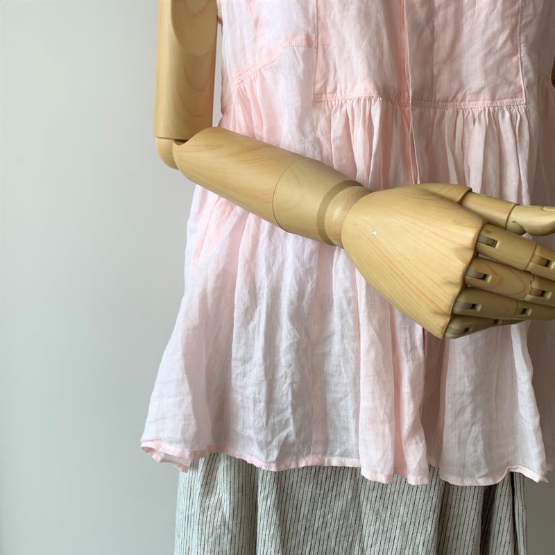suzukitakayuki band‐sleeve blouse pink |