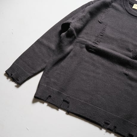 THOMAS MAGPIE　damage crew neck knit【2223709】
