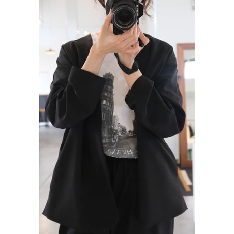 SINME  ノーカラージャケット  SS16-06   ブラック