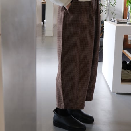 HARVESTY　WOOL TWEED CIRCUS PANTS  CAMEL