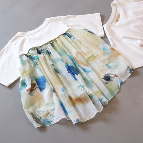 suzuki takayuki × Coci la elle   combination t-shirt  / sable　B231-02