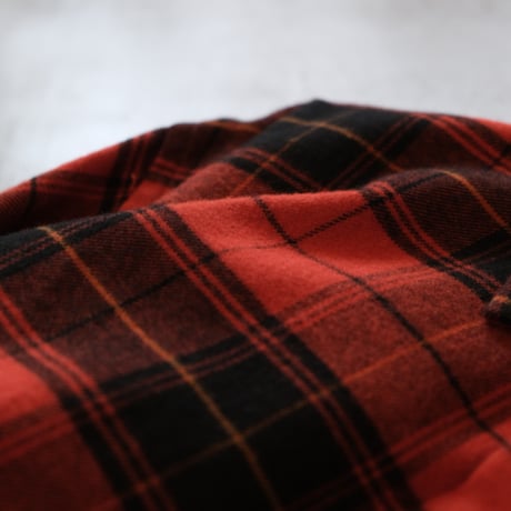 SINME　ネルチェックシャツ レッド　22AW-08-01