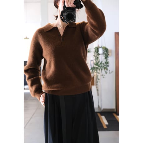 BATONER Woman CASHMERE FOX POLO