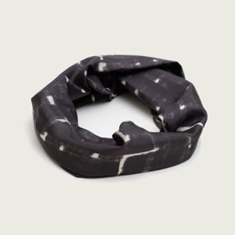 YARN&COPPER   Silk 'Peckham' black ヘッドスカーフ/ミニスカーフ