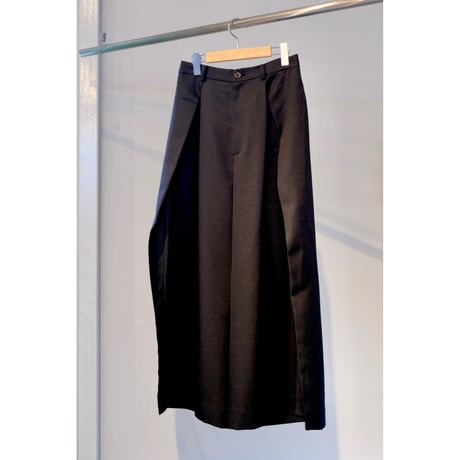 NAKAGAMI ラップワイドパンツ  black