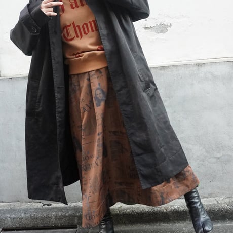 THOMAS MAGPIE　original printed coat　2224257　BLACK