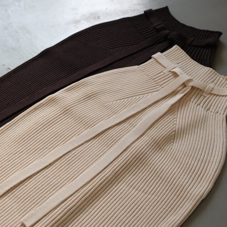 BATONER　Women SOLID WOOL RIB SKIRT BN-22FL-034