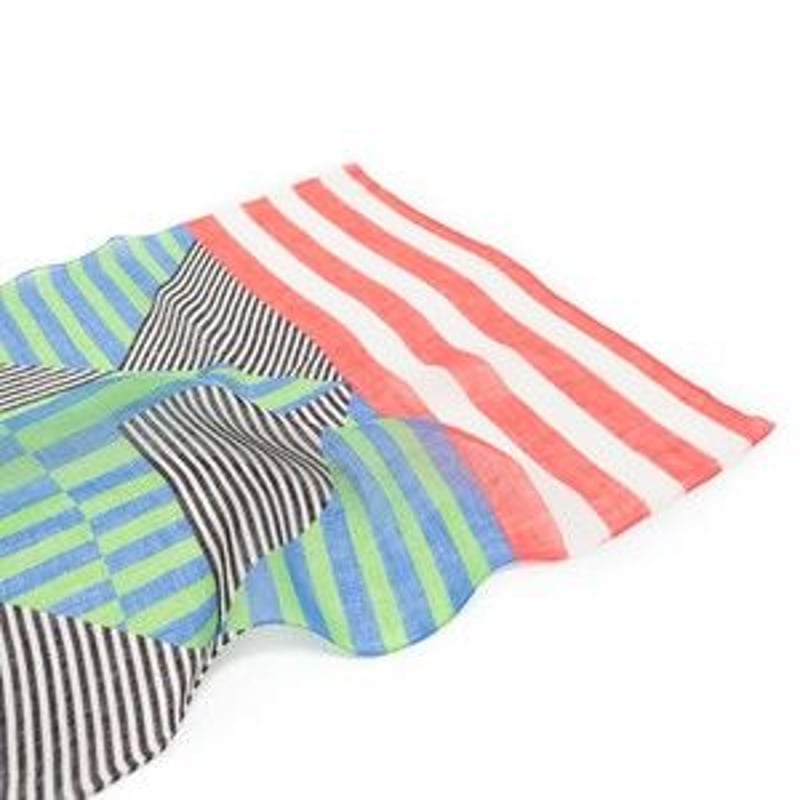 YARN&COPPER 近江のリネン リング付きミニスカーフ 近江のリネン